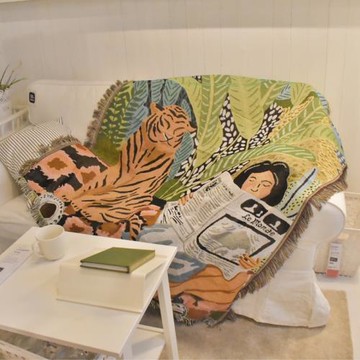 北歐ins風沙發毯空調蓋毯午睡樣板房 裝飾針織線毯民宿舍布置防塵