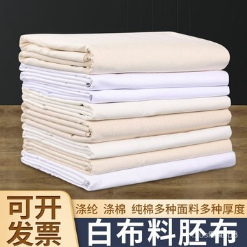 🔥桃園有貨🔥白坯布 滌棉純棉布料 全棉畵布塗鴉白布胚布服裝設計立裁紮染包郵 WS5H