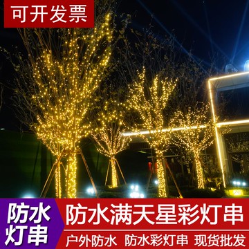 d七彩流星雨燈滿天星星燈串燈 小彩燈節日庭院裝飾燈圣誕節樹燈