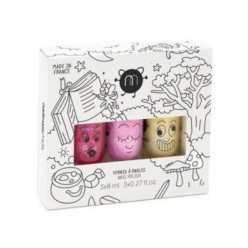 Nailmatic 兒童水漾亮彩指甲油-小美人魚、拉拉、露露 (新魔幻森林3入)
