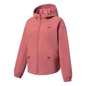 (WMNS) Li-Ning Loose Windproof Hooded Long Sleeves Jacket 'Orange Red'