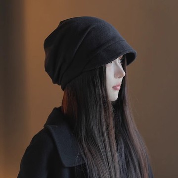 免運🔮帽子假髮女新款堆堆帽子一體秋冬季素顏通勤百塔長直髮包頭連帽假髮帽 假髮帽 帽子假髮一體 全頭套式假髮套 舒适