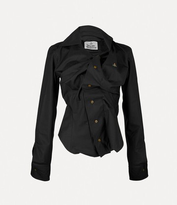 Vivienne Westwood Drunken Shirt Cotton Black 46 Women