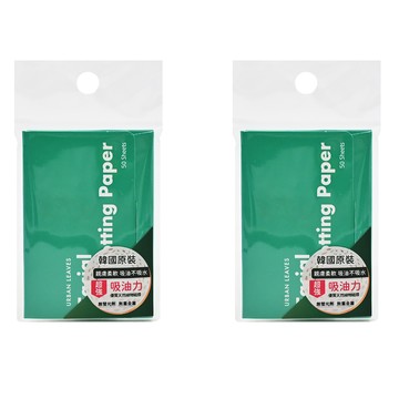 URBAN LEAVES 極淨吸油面紙 50入 天然麻漿材質 無螢光劑 無重金屬 親膚柔軟  2包