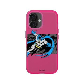 iPhone 16 Clear 粉漾桃 - Batman 蝙蝠俠 - 復古漫畫插圖