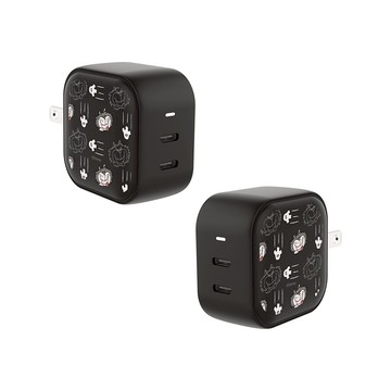 【TOYSELECT】Disney Cats And Dogs-魯斯佛的抓痕亂花GaN 45W Type-C雙孔充電頭