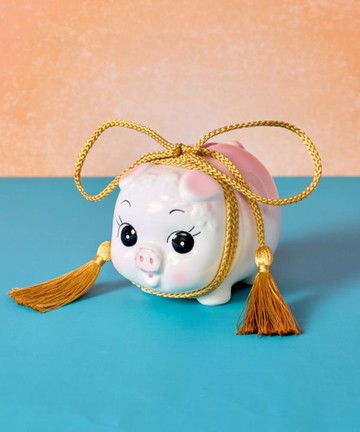 SaibabaEthnique【熱門預購】Seto 紅臉小豬存錢筒 74JP6102