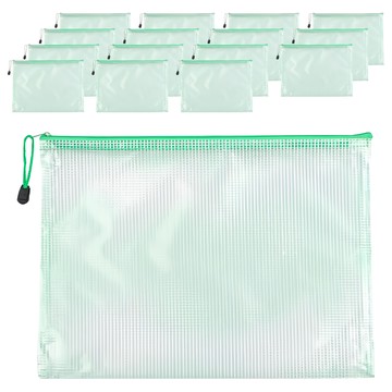 咪咪購物 防水拉鍊資料袋 B8 顏色隨機 16個