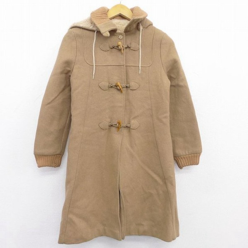 古着 長袖 ウール ダッフル コート パーカー レディース 80s ロング丈 ベージュ カーキ 内側ボア 21nov25 中古 アウター 通販 Lineポイント最大0 5 Get Lineショッピング