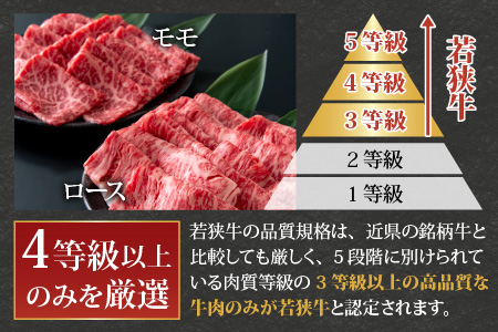 若狭牛すき焼き食べ比べセット 1kg(ロース500g×1パック・モモ500g×1パック)