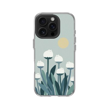 iPhone 16 Pro Clear 透明 - ilovedoodle (Lim Heng Swee) - White Cat Flowers - 白貓花朵