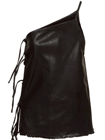 Taco One-strap Coated Denim Top