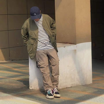 戶外機能工裝磁力扣休閒褲寬松CITYBOY只有束口褲