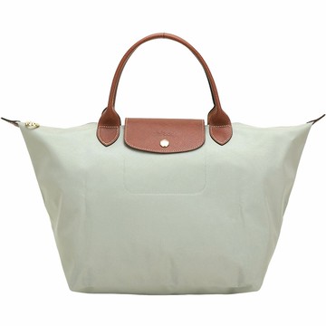 LONGCHAMP Le pliage 原創系列 短提把摺疊水餃包(M/石灰色)
