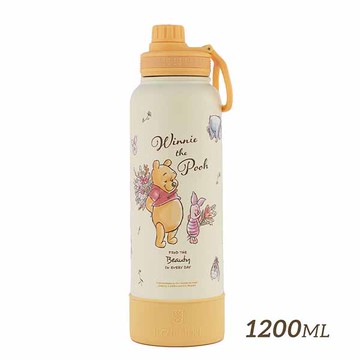 HOUSUXI保冷保溫瓶附吸管1.2L-小熊維尼