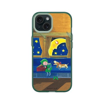 iPhone 15 Clear 憂墨綠 - 幾米 Jimmy Liao - 忘記親一下-夜眠