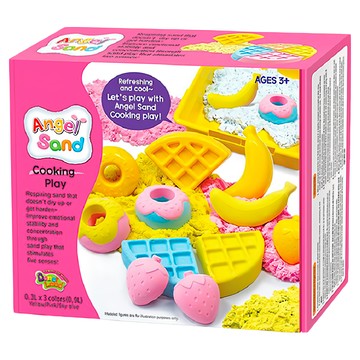 Donerland 天使沙甜點遊戲組 0.3L 甜點鬆餅水果造型  Yellow Pink Sky Blue  1組