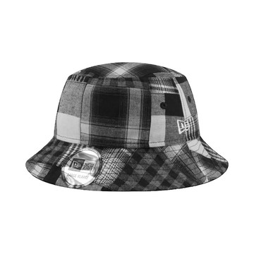 NEW ERA 漁夫帽 拼湊  黑白 拼布 格紋 漁夫帽 平頂漁夫帽 格紋漁夫帽 格紋帽【TCC】