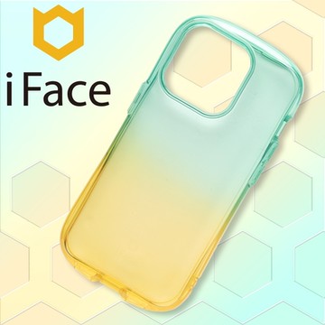 日本 iFace iPhone 14 Pro Look in Clear Lolly 抗衝擊透色糖果保護殼 - 杏黃森綠色