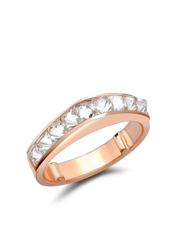 Pragnell - 18kt rose gold RockChic diamond peaked ring - women - Diamond/18kt Rose Gold - N - Pink