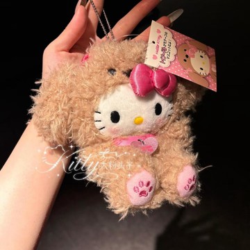 臺灣出貨💥捲毛奶萌泰迪可愛書包包掛件小掛飾公仔毛絨玩偶女生哈嘍kitty貓