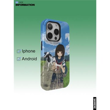 三殼殼原創天空田園元素高級韓國涂層菲林二合一手機保護殼適用于蘋果16promax/plus/15/14/13/12/全包亮面
