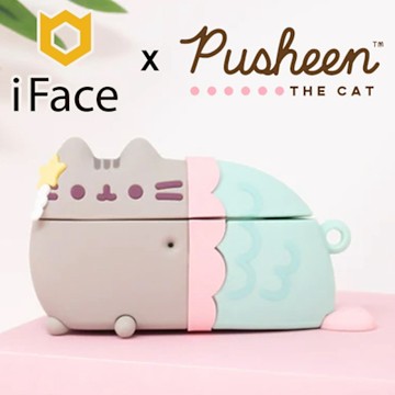 日本 iFace x Pusheen AirPods Pro/Pro 2 專用 胖吉貓限量聯名款保護殼 - 美人魚