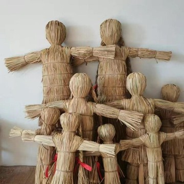 【三聯發票】稻草人手工製作 編織編制工藝品 萬聖節道具  節日裝飾 迷你稻草人 鄉村風家居 創意手作必備 WBXF