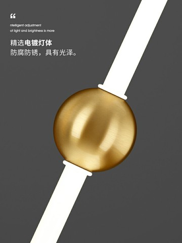 樂天精選~北歐輕奢床頭吊燈臥室現代簡約餐廳書房長線極簡客廳背景墻吊線燈 雙11全館免運