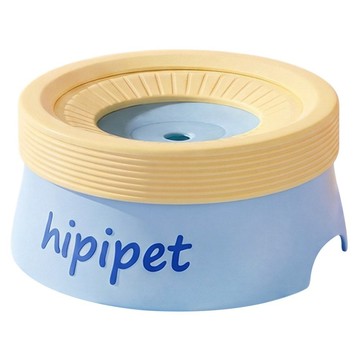 HiPiPet 撞色漂浮水碗 大  藍黃色  1個