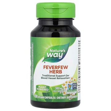 Nature's Way, 小白菊，380 毫克，100 粒素膠囊