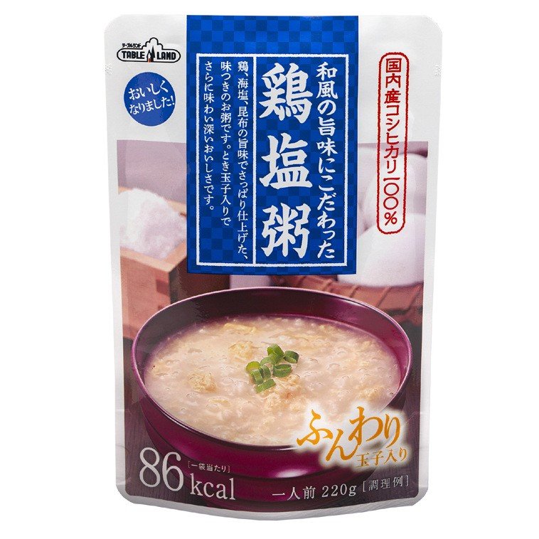 6ボールまで1個口 テーブルランド 和風の旨みにこだわった鶏塩粥 220ｇ ×12個  ボール販売 [送料無料対象外]