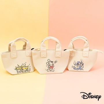 【R.FUN SHOP】迪士尼厚磅帆布2way包 米奇 奇奇蒂蒂 三眼怪 史迪奇 手拿包 肩背包 萬用包 CA880