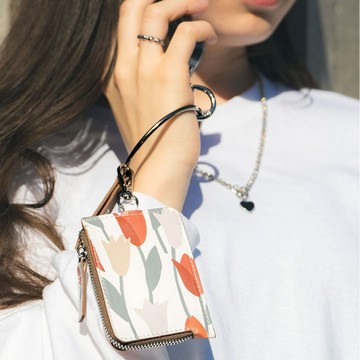 日本Wpc. W115-413 波爾克花園 手機吊帶/手環 附卡片零錢包