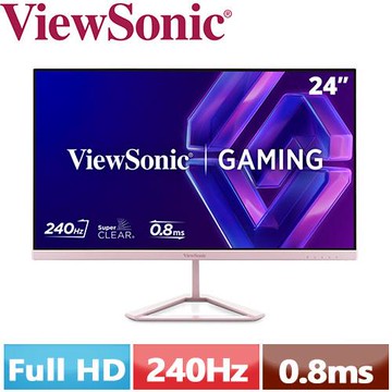 ViewSonic 優派 24型 VX24G30-PK 電競顯示器 莓果粉