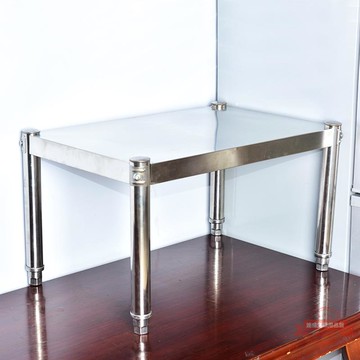 單層不銹鋼廚房簡易置物落地架一層家用調料架微波爐烤箱收納架一