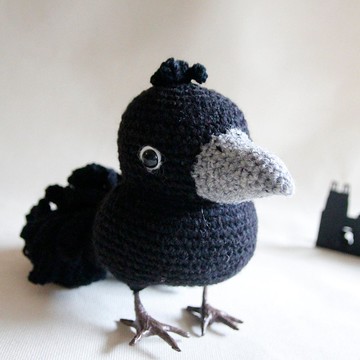 手鉤玩偶 手作娃娃 角落生物 小烏鴉 Pinkoi 設計購物網站 Line購物