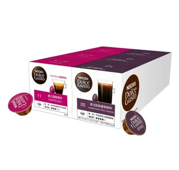 雀巢多趣酷思 義式濃縮 + 美式經典濃郁咖啡膠囊組 96顆 適用NESCAFE Dolce Gusto機器
