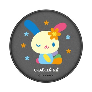 GRIP O (MagSafe 兼容） 黑 - 三麗鷗-花小兔 Usahana - 眨眼花小兔