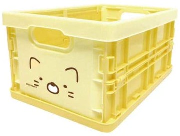角落生物 Sumikko Gurashi 摺疊收納籃，雜物籃/收納籃/衛浴用品籃/手提籃/置物籃/玩具箱，X射線【C492120】