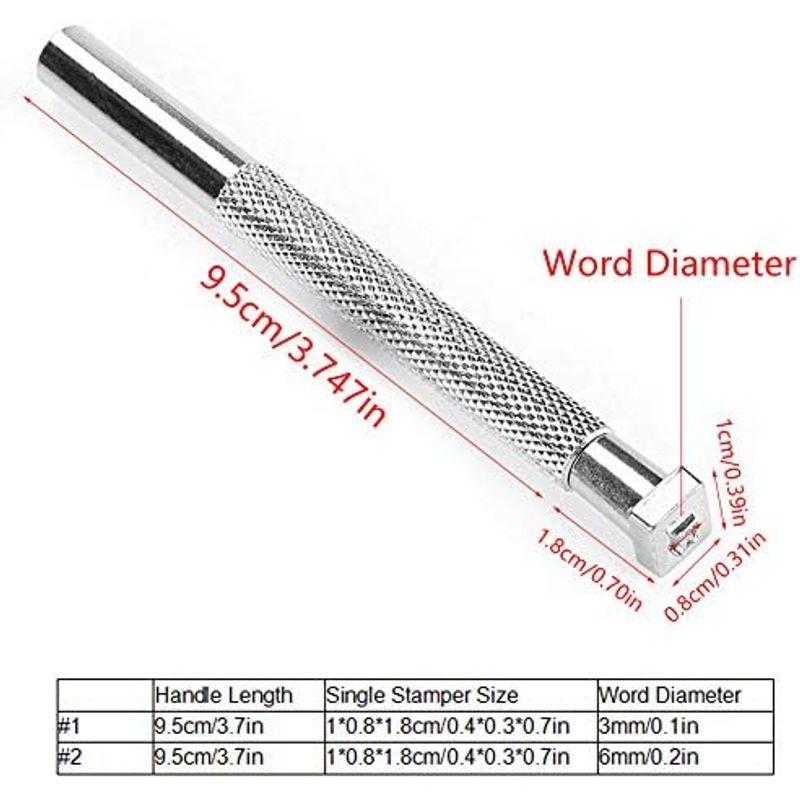 36Pcs 刻印セット レザークラフト 鋼アルファベット数字刻印 図案打刻印 打刻印ポンチ 革工具 軟質の金属 レザープリントポンチ 革細工