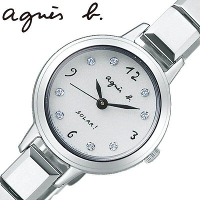《一点物》agnes b.腕時計 ホワイト ソーラー シンプル レディース b