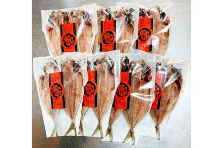 和歌山魚鶴の国産あじ干物 14尾