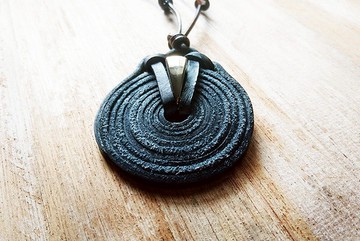 黑膠唱片風格 皮革項鍊