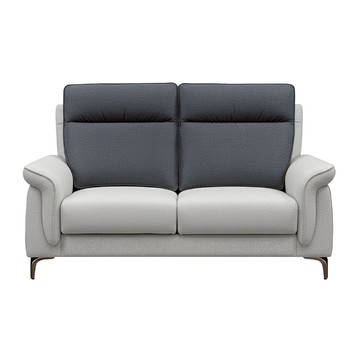 ASSARI-耐爾雙人座貓抓布/貓抓皮獨立筒沙發淺灰+深灰