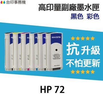 HP 72 高印量副廠墨水匣《抗升級版本》適 T795 T790 T1200 T1300 T2300 T620