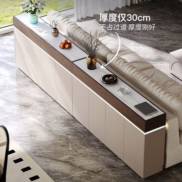 免運可開票 意式沙發靠背柜現代簡約巖板餐邊柜超薄客廳后面隔斷置物柜子酒柜 快速出貨pyy616