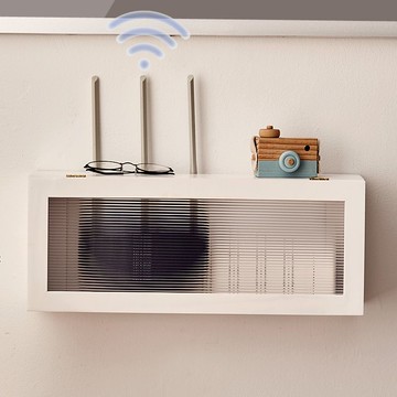 公司貨 免運 可開票 桌面路由器收納盒無線wifi盒子光貓整理線盒放電視機機頂盒壁掛式