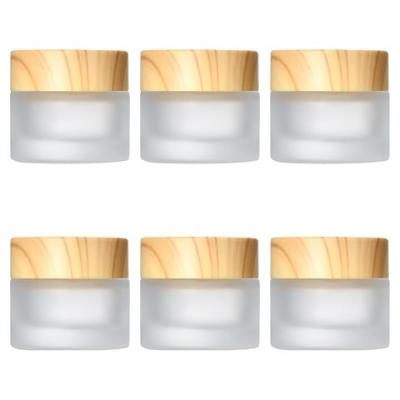 小麥購物 磨砂玻璃分裝瓶 膏霜瓶 G290 50ml  半透明  6個