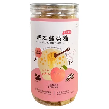 Love Nature Simple Life 依琦匠子 草本蜂梨糖 水蜜桃口味 清涼甘甜  500g  1罐